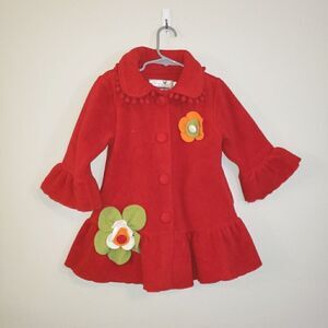 WIGEON DOUBLE FLEECE LAYER FLORAL BELL SLEEVE JACKET SIZE 3